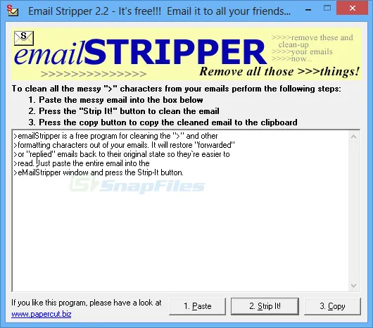 Email Stripper Capture d'écran 1