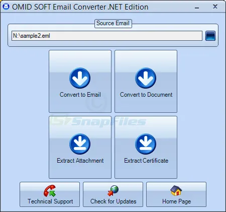 OmidSoft Email Converter Capture d'écran 1