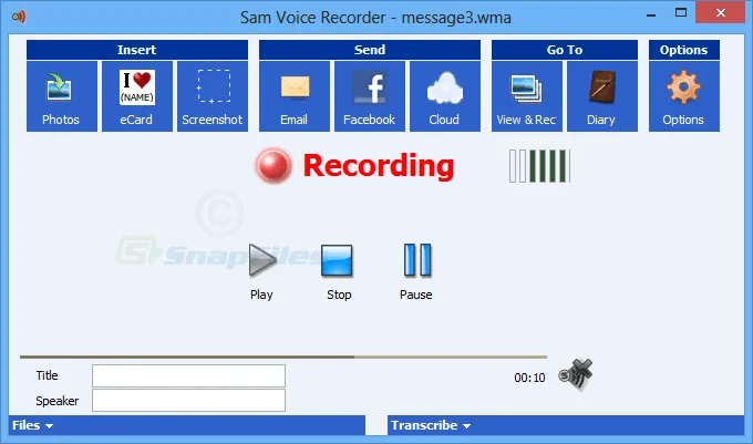 Speak-A-Message Capture d'écran 1