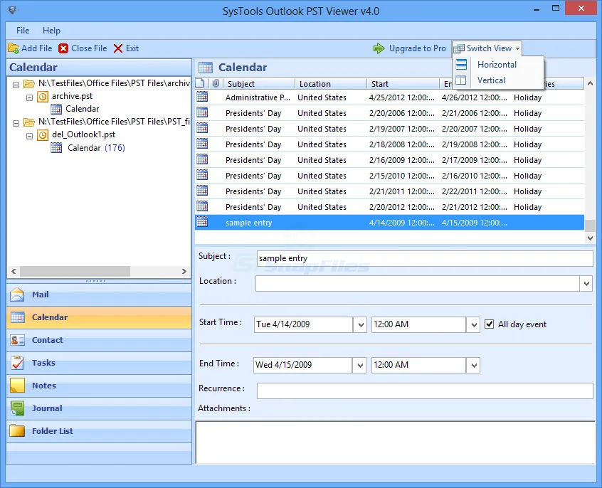 Systools Outlook PST Viewer Capture d'écran 2