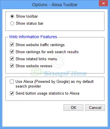 Alexa Toolbar for Firefox Capture d'écran 2