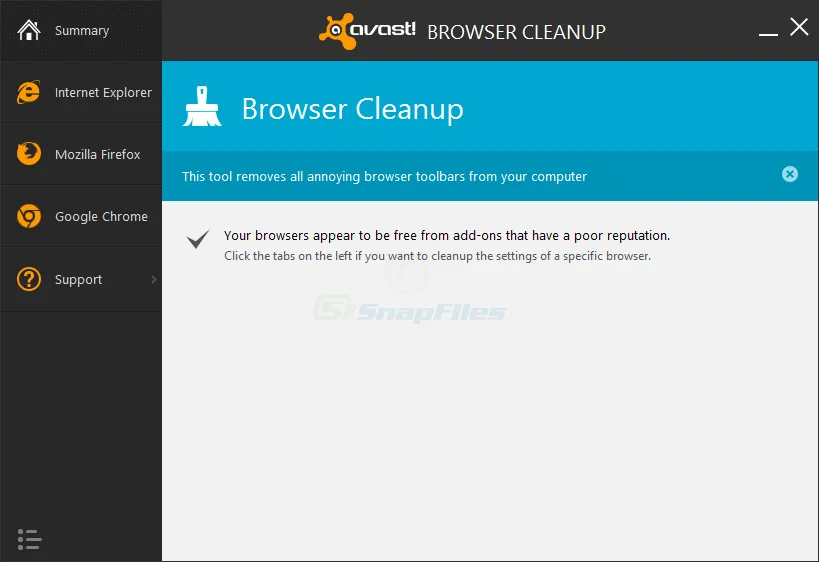 Avast Browser Cleanup Tool Capture d'écran 1