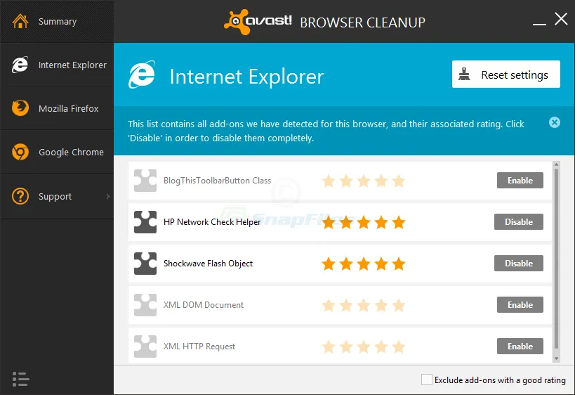 Avast Browser Cleanup Tool Capture d'écran 2