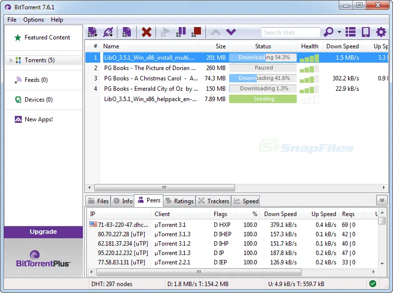 BitTorrent Free Capture d'écran 1