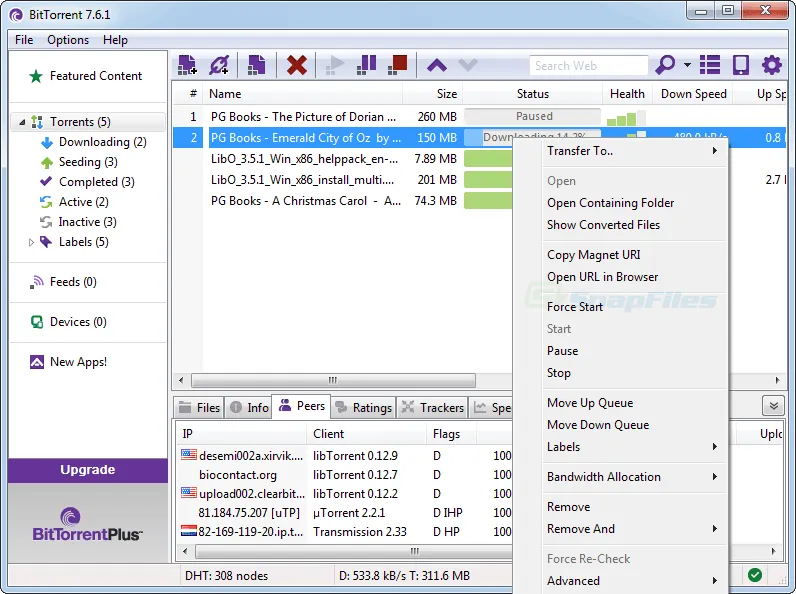 BitTorrent Free Capture d'écran 2