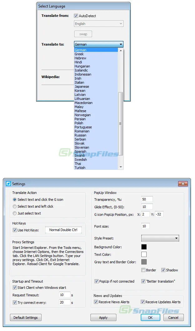 Client for Google Translate Capture d'écran 2