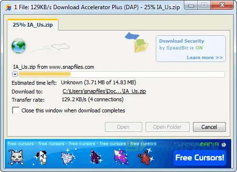 Download Accelerator Plus Capture d'écran 2