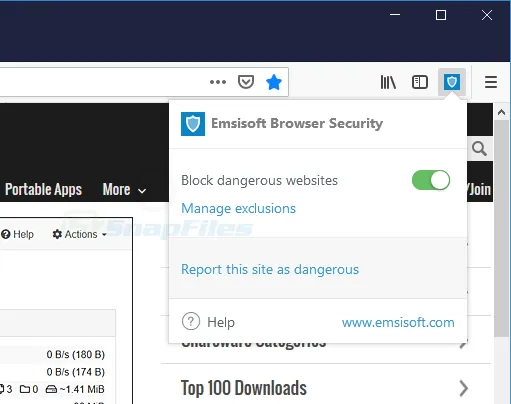 Emsisoft Browser Security for Firefox Capture d'écran 1