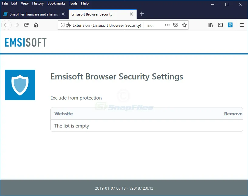 Emsisoft Browser Security for Firefox Capture d'écran 2