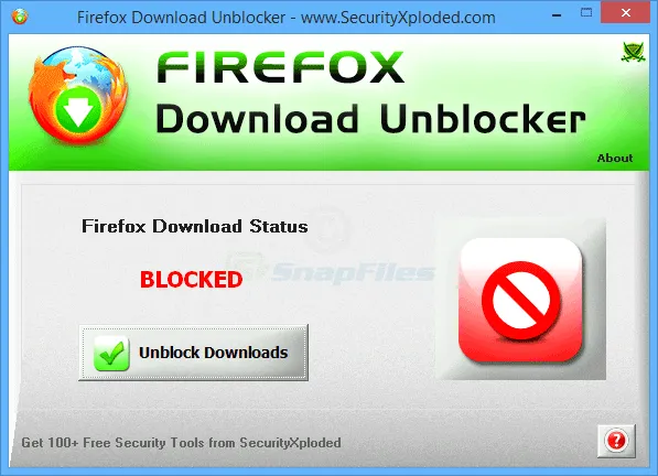 Firefox Download Unblocker Capture d'écran 1