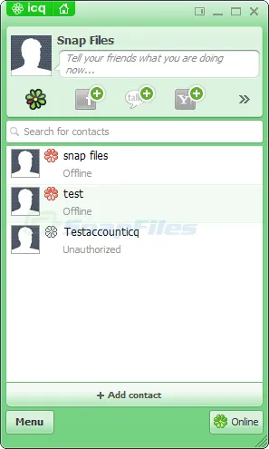 ICQ Capture d'écran 1