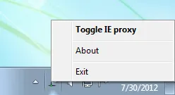 IE Proxy Toggle Capture d'écran 1