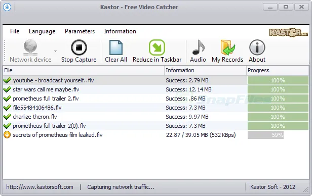 Kastor Free Video Catcher Capture d'écran 1