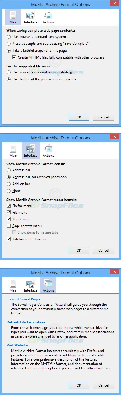 Mozilla Archive Format Capture d'écran 2