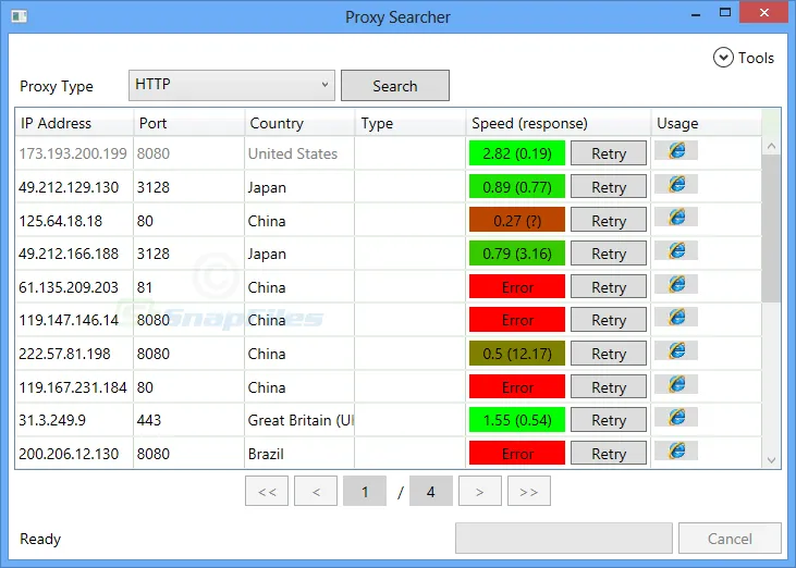 Burds Proxy Searcher Capture d'écran 1