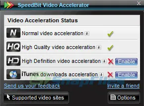 SPEEDbit Video Accelerator Capture d'écran 1