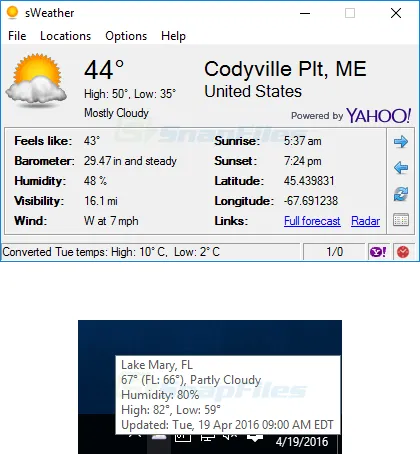 sWeather Capture d'écran 1