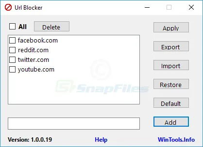 Url Blocker Capture d'écran 1