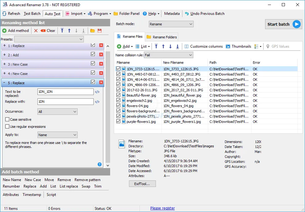 Advanced Renamer Capture d'écran 1