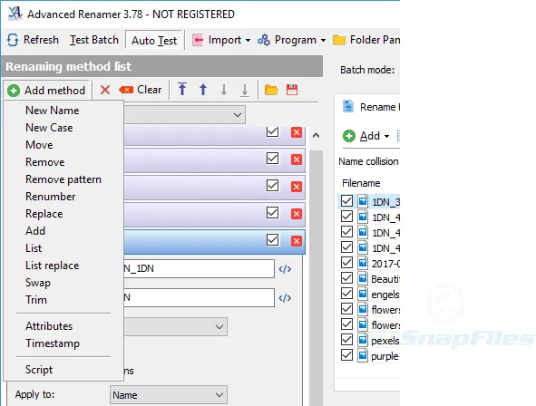 Advanced Renamer Capture d'écran 2