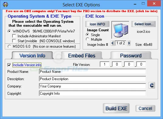 Advanced BAT to EXE Converter Capture d'écran 2