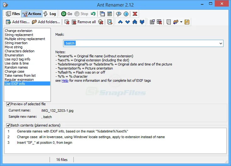 Ant Renamer Capture d'écran 2