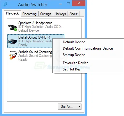 Audio Switcher Capture d'écran 1