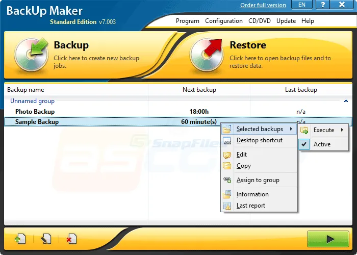 BackUp Maker Capture d'écran 1