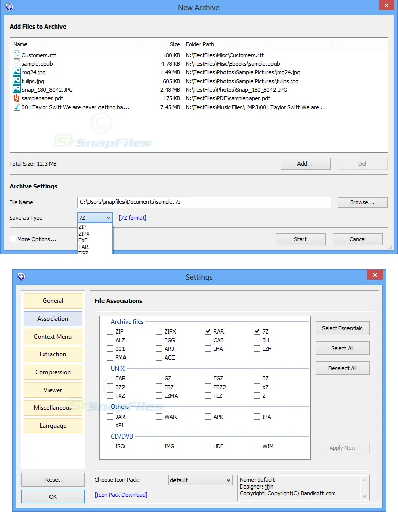 Bandizip Capture d'écran 2