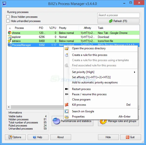 Bill2`s Process Manager Capture d'écran 1