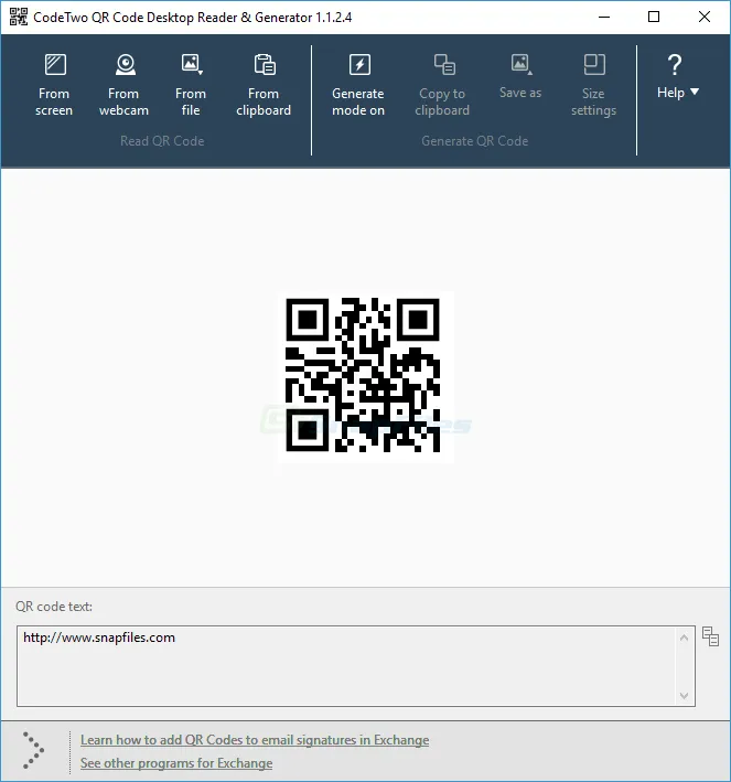 CodeTwo QR Code Desktop Reader and Generator Capture d'écran 1