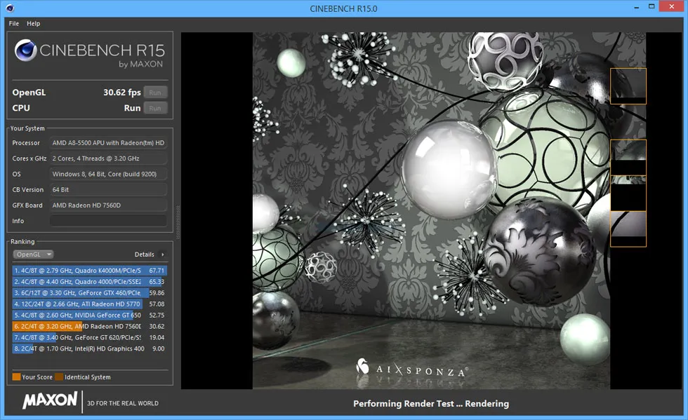 MAXON CINEBENCH Capture d'écran 2