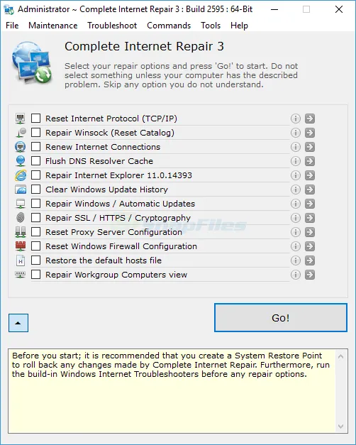 Complete Internet Repair Capture d'écran 1