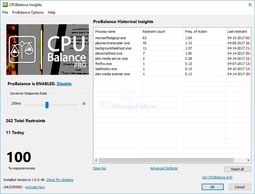 CPUBalance Capture d'écran 1