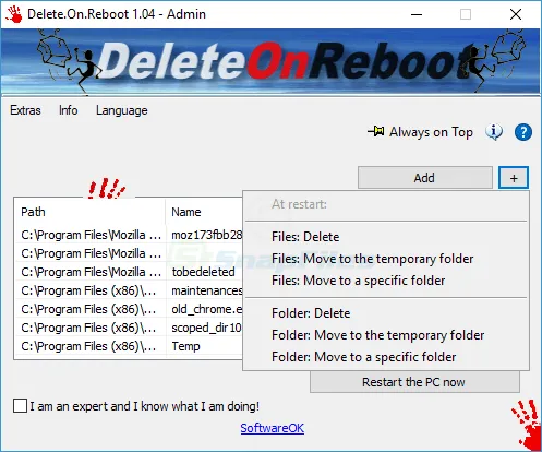 Delete.On.Reboot Capture d'écran 2