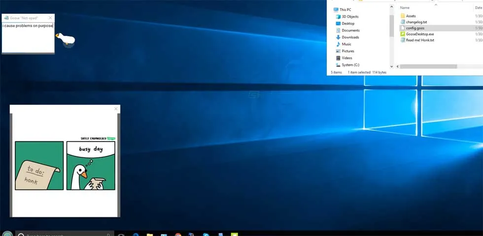 Desktop Goose Capture d'écran 1