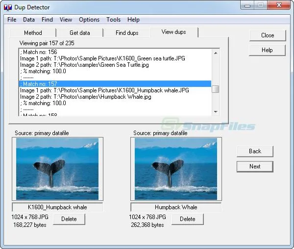 DupDetector Capture d'écran 1