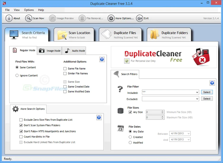 Duplicate Cleaner Free Capture d'écran 1