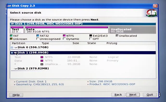 EaseUs Disk Copy Capture d'écran 2