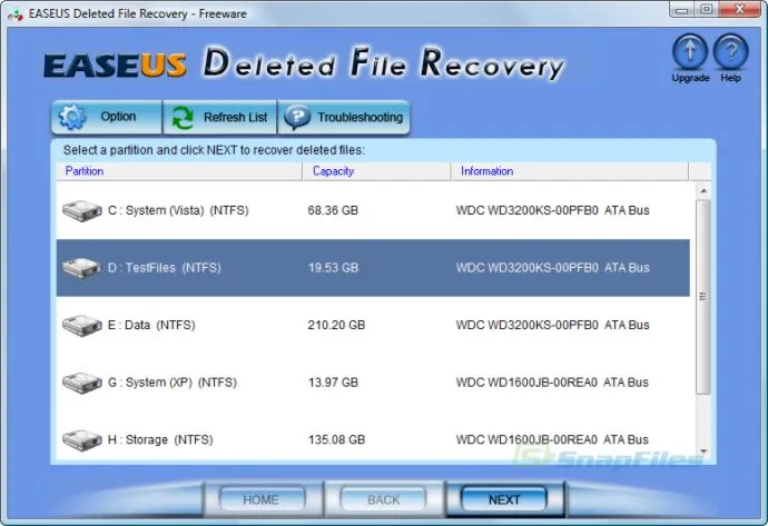 EaseUS Deleted File Recovery Capture d'écran 1