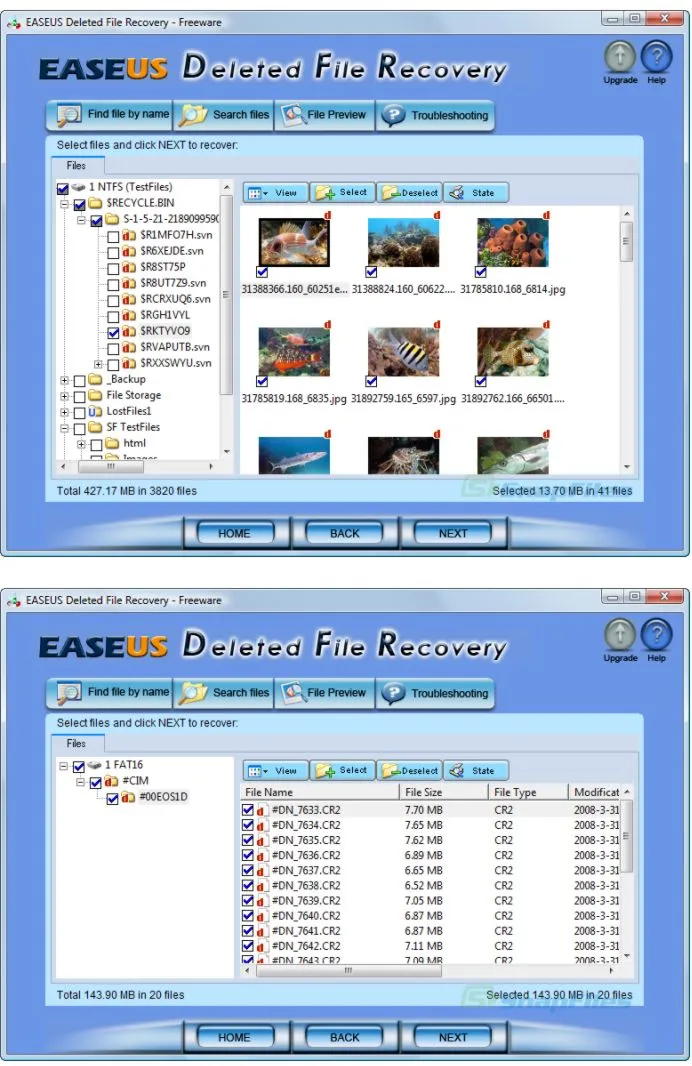 EaseUS Deleted File Recovery Capture d'écran 2