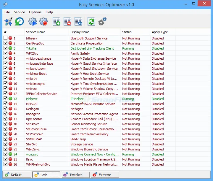 Easy Service Optimizer Capture d'écran 1