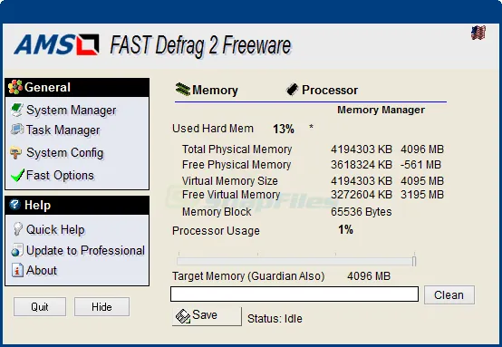 Fast Defrag Standard Capture d'écran 1