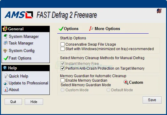 Fast Defrag Standard Capture d'écran 2