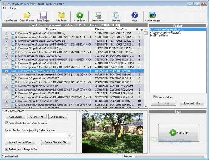 Fast Duplicate File Finder Capture d'écran 1