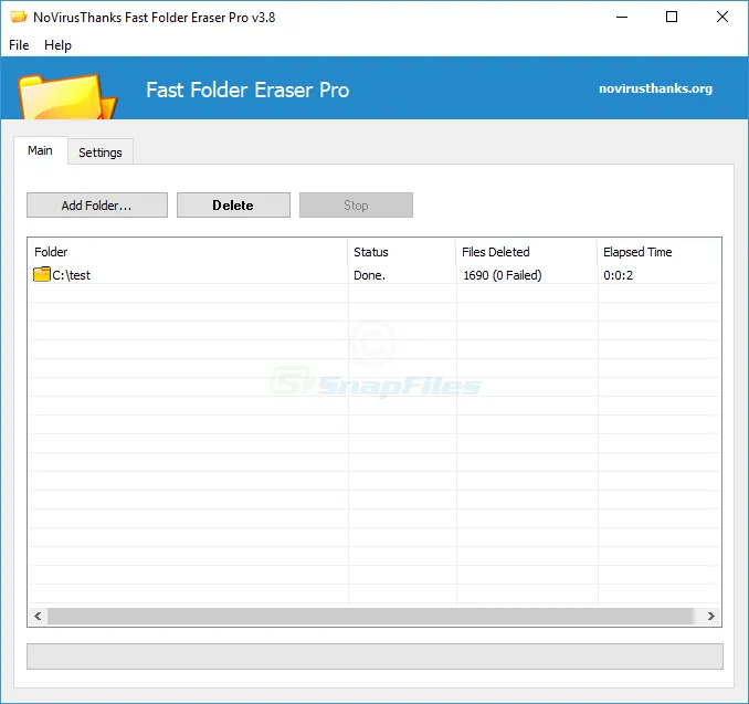 Fast Folder Eraser Pro Capture d'écran 1