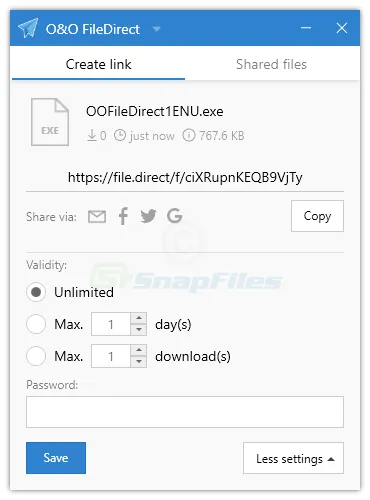 O&O FileDirect Capture d'écran 2