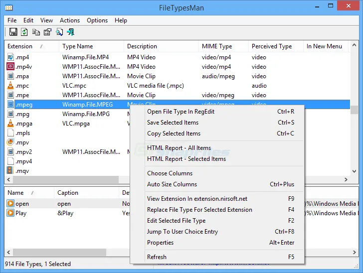 FileTypesMan Capture d'écran 1