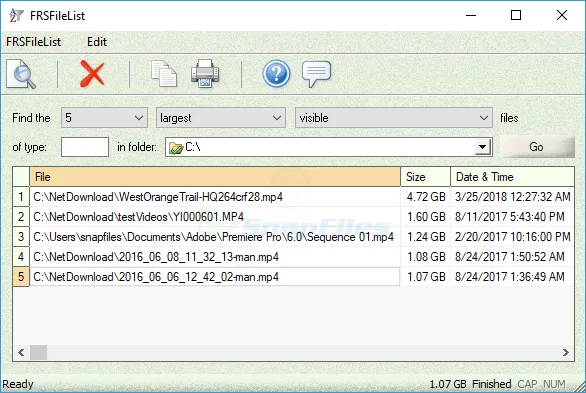 FRSFileList Capture d'écran 1