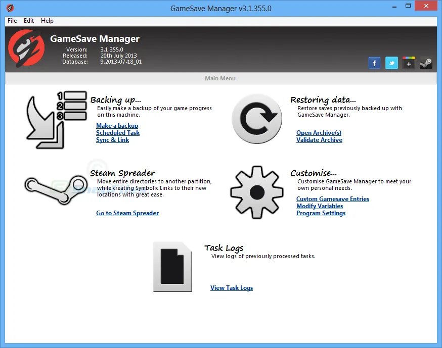 GameSave Manager Capture d'écran 1